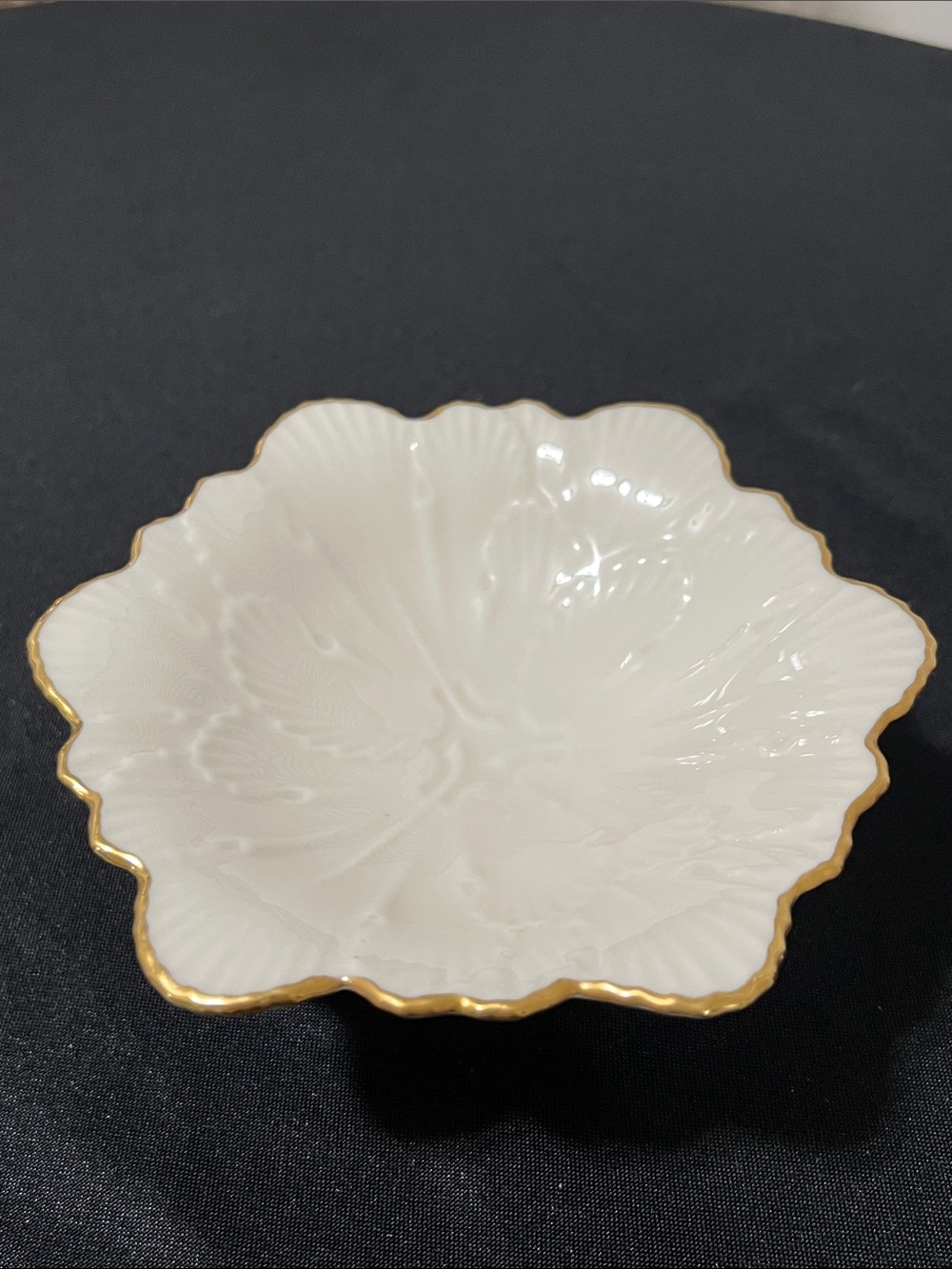 Lenox Footed Candy Dish with Gold Trim